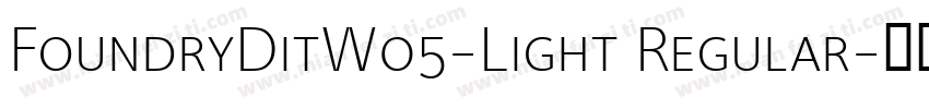 FoundryDitW05-Light Regular字体转换